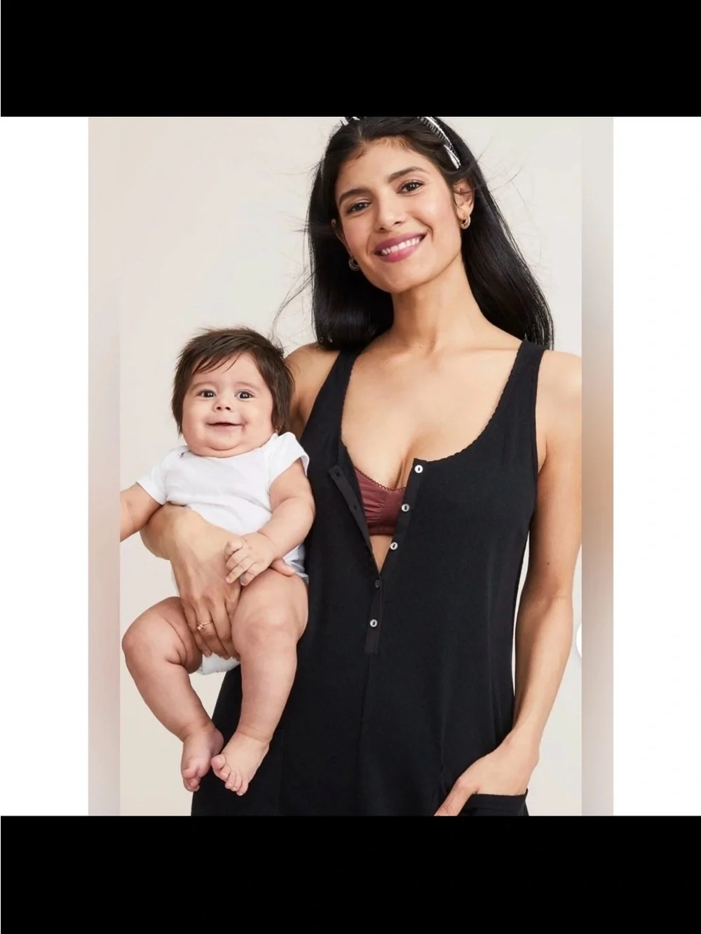 Hatch 2 Small  Black Nursing Pointelle Lightweight Lounge Jumper